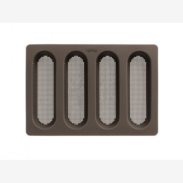 L�ku� Bageform t/4 baguettes mikro-perforeret brun