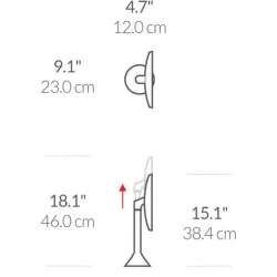 Simplehuman Sensor Spejl 5X Forstrrelse 20 Cm Genopladelig - Messing
