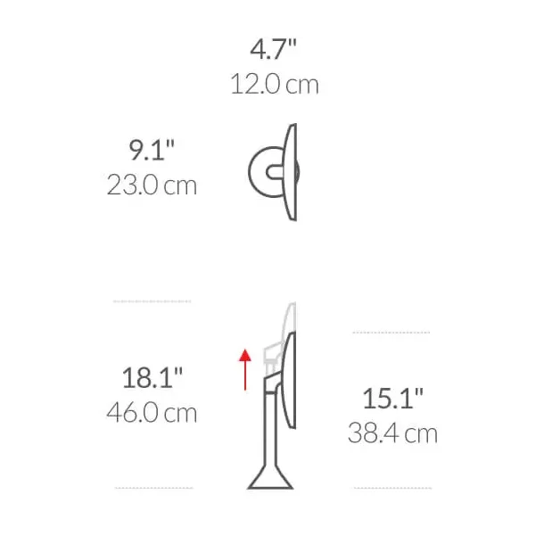 Simplehuman Sensor Spejl 5X Forstrrelse 20 Cm Genopladelig - Mrkt Bronze