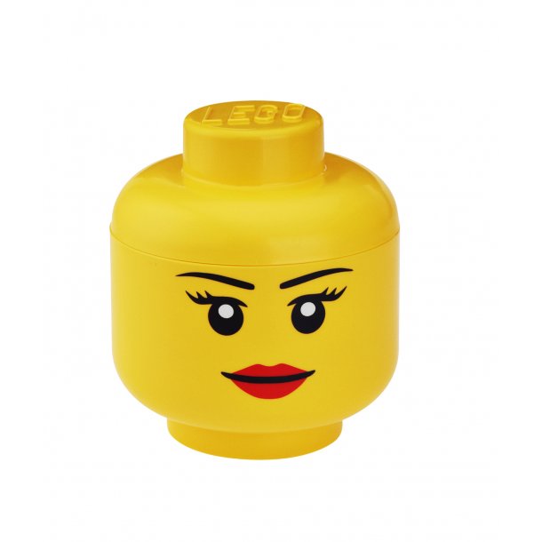LEGO Opbevaringsboks/ Hoved Pige - Str. s
