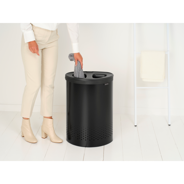 Brabantia Vasket�jskurv Selector 55 ltr. Dark grey l�g - Matt Black