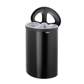 Brabantia Vasketøjskurv Selector 55 ltr. Dark grey låg - Matt Black