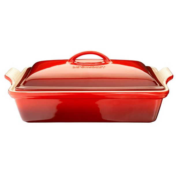 Le Creuset Heritage Rektangulrt Fad M/ Lg 33x23 cm - Rd