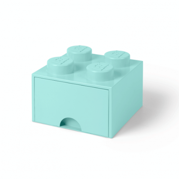 Lego-lda f&ouml;rvaringslda med 1 ldor 4 Aqua Light Blue