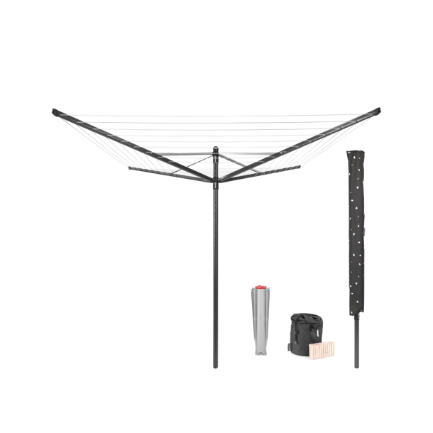 Brabantia Lift-o-matic Trrestativ Med Jordspyd, Tjklemmepose, mm. - 50 Meter Trreplads