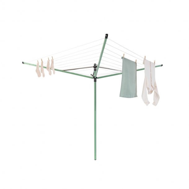 Brabantia Trrestativ Lift-O-Matic 50 mtr.  m/overtrk, tjklemmepose og tjklemmer - Leaf Green