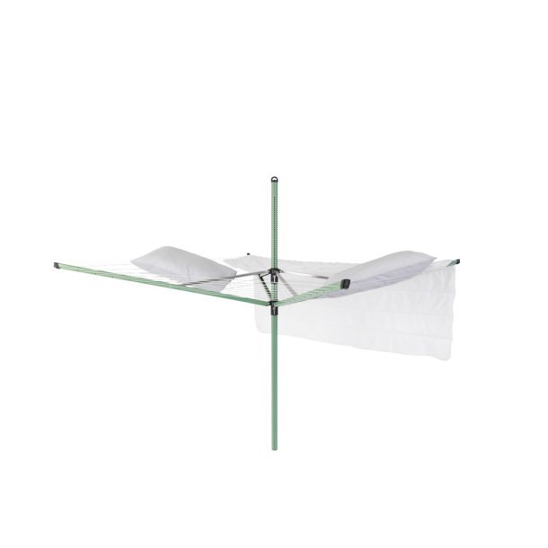 Brabantia T�rrestativ Lift-O-Matic 50 mtr.  m/overtr�k, t�jklemmepose og t�jklemmer - Leaf Green