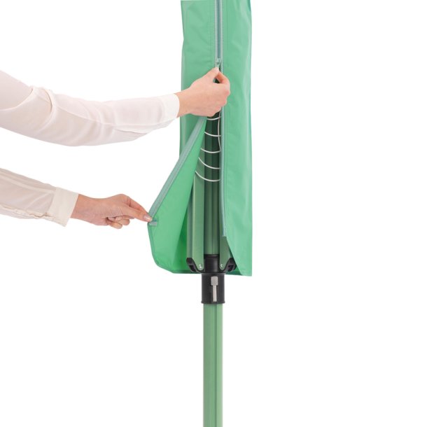 Brabantia T�rrestativ Lift-O-Matic 50 mtr.  m/overtr�k, t�jklemmepose og t�jklemmer - Leaf Green