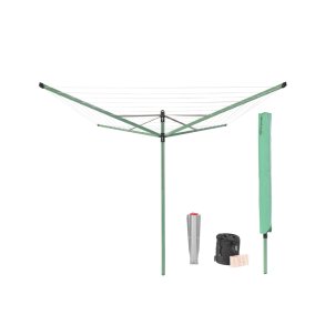 Brabantia T�rrestativ Lift-O-Matic 50 mtr.  m/overtr�k, t�jklemmepose og t�jklemmer - Leaf Green