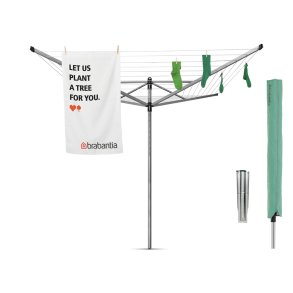 Brabantia T�rrestativ Lift-O-Matic 50 Mtr. med Metal Jordspyd og Cover