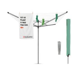 Brabantia T�rrestativ Lift-O-Matic 60 Mtr. Incl Overtr�k - Med Overtr�k &amp; Jordspyd