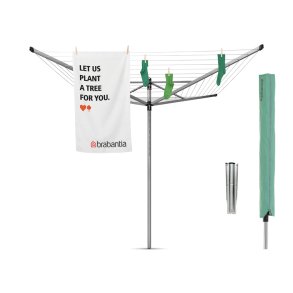 Brabantia T�rrestativ Lift-O-Matic 60 Mtr. Incl Overtr�k - Med Overtr�k & Jordspyd