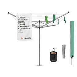Brabantia T�rrestativ Lom Advance 50 Mtr. Med jordspyd, Cover samt T�jklemmepose