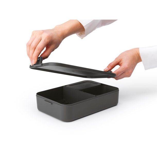 Brabantia Make &amp; Take Bento-madkasse, Stor - Dark Grey