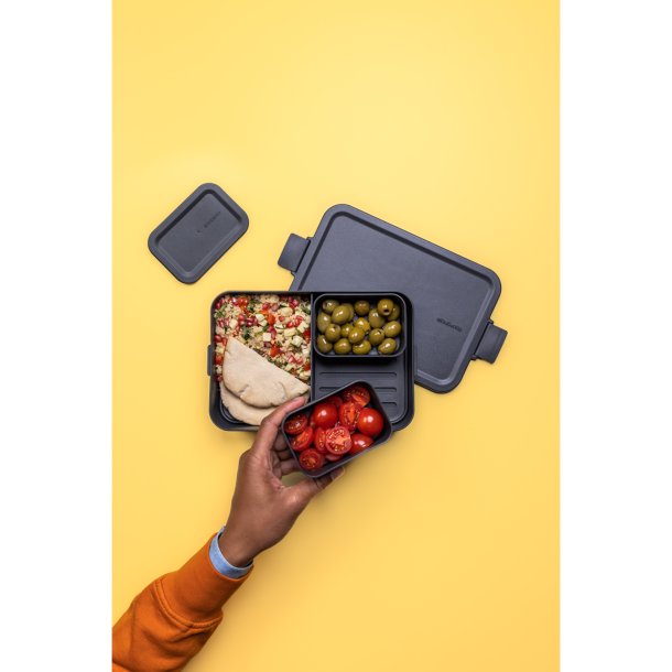 Brabantia Make &amp; Take Bento-madkasse, Stor - Dark Grey