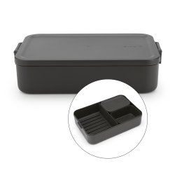 Brabantia Make &amp; Take Bento-madkasse, Stor - Dark Grey