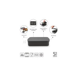 Brabantia Make &amp; Take Bento-madkasse, Stor - Dark Grey