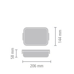 Brabantia Make &amp; Take Madkasse, Medium, Stainless Steel - Matt Steel