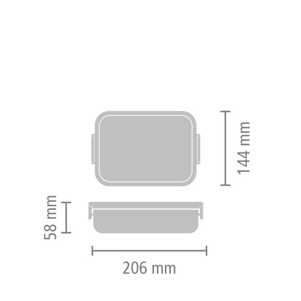 Brabantia Make &amp; Take Madkasse, Medium, Stainless Steel - Matt Steel