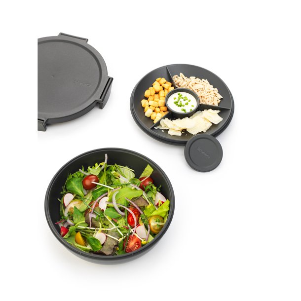 Brabantia Make &amp; Take Salatskl, 1,3L - Dark Grey