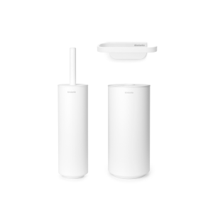 Brabantia S�t toiletb�rste toiletrulleholder og dispenser - Mineral Fresh White