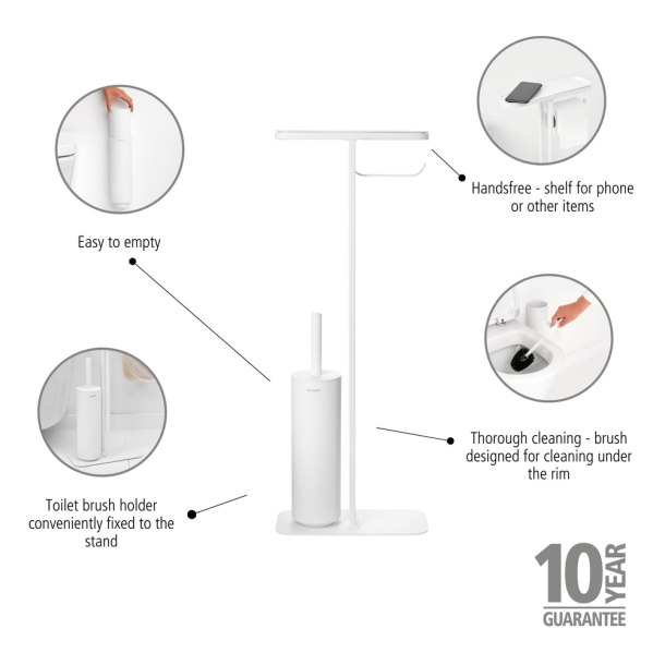 Brabantia Toilet butler - Mineral Fresh White