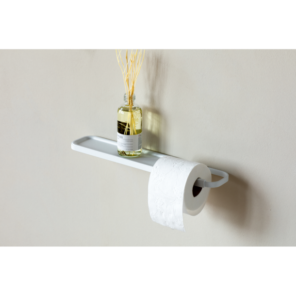 Brabantia Toiletrullerholder m. hylde - Mineral Fresh White