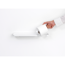 Brabantia Toiletrullerholder m. hylde - Mineral Fresh White
