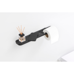 Brabantia MindSet Toiletrullerholder m. hylde - Mineral Infinite Grey