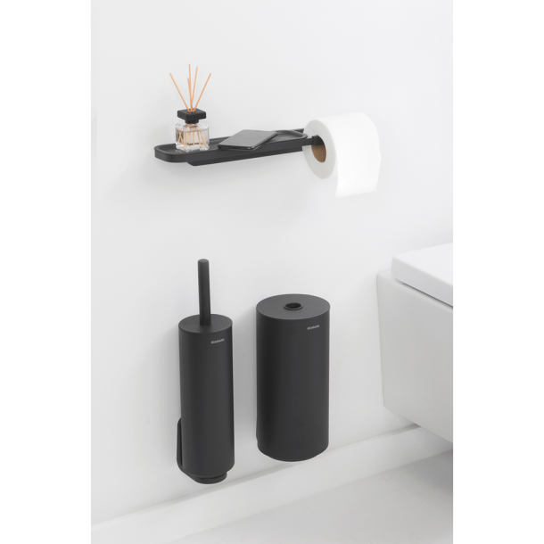 Brabantia MindSet Toiletrullerholder m. hylde - Mineral Infinite Grey