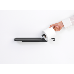 Brabantia MindSet Toiletrullerholder m. hylde - Mineral Infinite Grey