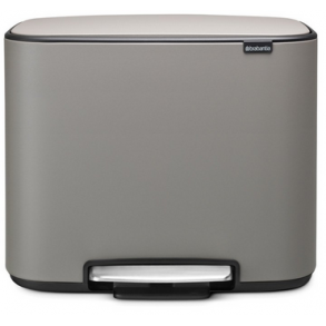 Brabantia Bo Pedalspand - Mineral Concrete Grey - 3 x 11 ltr.