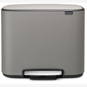 Brabantia Bo Pedalspand - Mineral Concrete Grey - 36 ltr.