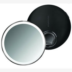 Simplehuman Sensorspejl Kompakt 3X Forst�rrelse, Taske Inkluderet 10 Cm Genopladeligt, Sort Rustfrit St�l