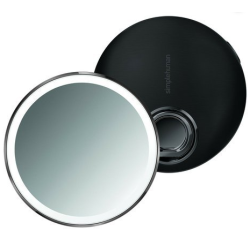 Simplehuman Sensorspejl Kompakt 3X Forstrrelse, Taske Inkluderet 10 Cm Genopladeligt, Sort Rustfrit Stl