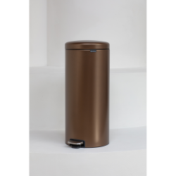 Brabantia NewIcon pedalspand 30 liter, m/plast inderspand - Warm Bronze