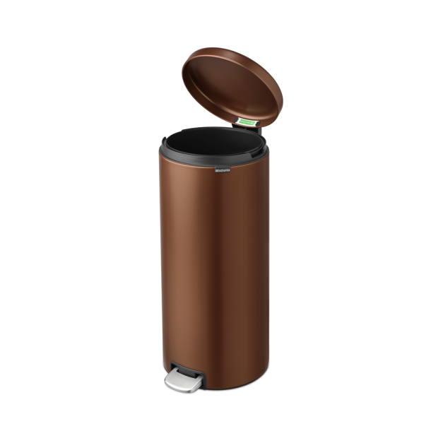Brabantia NewIcon pedalspand 30 liter, m/plast inderspand - Warm Bronze