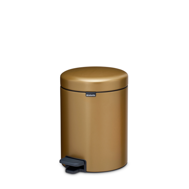Brabantia Pedalspand NewIcon 5 Liter m/plast inderspand - Warm Brass