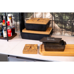 Dutchdeluxes Ovnfast Fad Rektangulr Mellem, Sort Mat