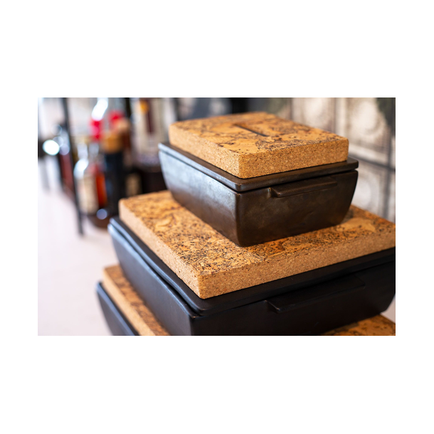 Dutchdeluxes Ovnfast Fad Rektangulr Mellem, Sort Mat