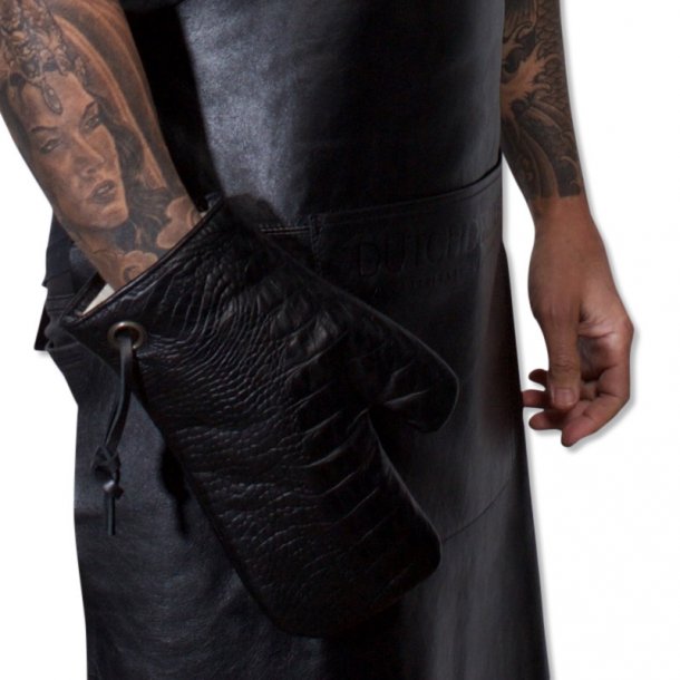 Dutchdeluxes Ultimate Ovnhandske 100% Lder Croco Black