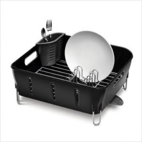 SimpleHuman Opvaskestativ Sort Plast