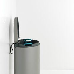 Brabantia Pedal Bin Flatback +, 30L Mineral Betonggr