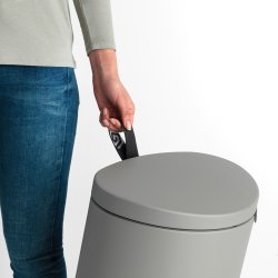 Brabantia Pedal Bin Flatback +, 30L Mineral Betonggr