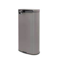Brabantia Pedal Bin Flatback +, 30L Mineral Betonggr