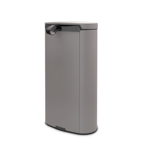Brabantia Pedal Bin Flatback +, 30L Mineral Betonggr