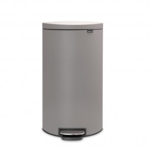 Brabantia Pedalspand FlatBack+, 30 Liter Mineral Concrete Grey