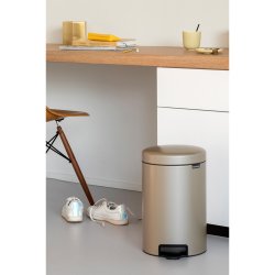Brabantia Pedalspand Newicon 12 Liter, M/Plast Inderspand - Champagne