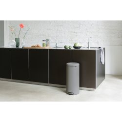 Brabantia NewIcon Pedalspand 30 Liter - Mineral Concrete Grey