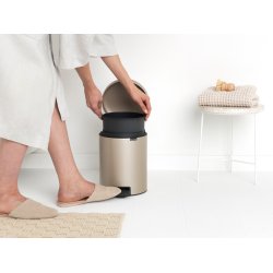 Brabantia Pedalspand Newicon 5 Liter - Champagne
